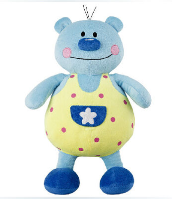 Het blauwe die Jong geitje/Babyspeelgoed van de Muziekpluche voor vroeg het Leren wordt aangepast
