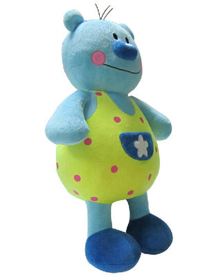 Het blauwe die Jong geitje/Babyspeelgoed van de Muziekpluche voor vroeg het Leren wordt aangepast