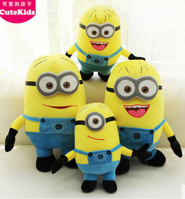 Het leuke Verachtelijke Speelgoed van de Beeldverhaalpluche me Minion met 3D Cijfer van de Oogactie
