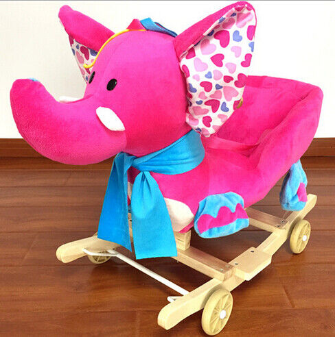 Het mooie Roze Groene Dierlijke Stuk speelgoed Elephent Eco van de Babyschommelstoel - Vriendschappelijke 60*33*55cm ZIJN SGS