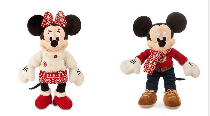 Van het de Pluchespeelgoed van manierdisney Kerstmis Mickey en Minnie Mouse 40cm
