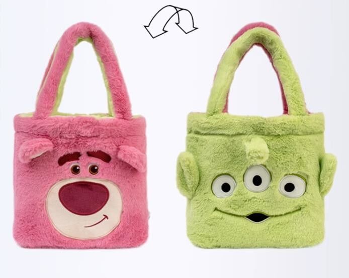 Disney Dames Omkeerbare Cross Body Tassen Portemonnee Tas Pluche Tassen