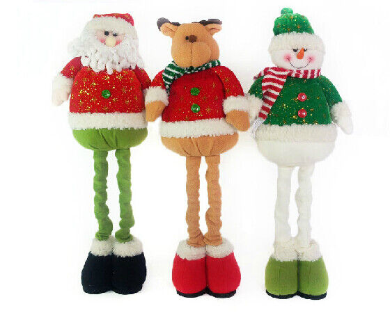 Het gevulde Doll van de Rendiersneeuwman Speelgoed van de Kerstmispluche met Streaching-Been